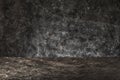 Abstract cement gray wall and studio room, background, interior texture for display products or space for text Royalty Free Stock Photo