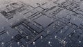 Abstract Central Computer Processors Concept. 3D illustration