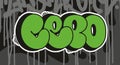 Abstract Cepo Graffiti Font Lettering With A Grey Background Royalty Free Stock Photo