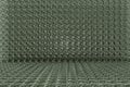 Abstract CGI composition, string mat geometric backdrop. Wallpaper for graphic design. 3D render.