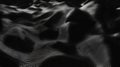 Abstract chaos of scan lines and artifacts on wavy black surface