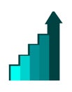Abstract chart, financial graph, analytics cartoon