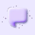 Abstract Chat Message icon. Social communication concept. Chat Message icon form design. Offer speech bubble. 3d speech bubble