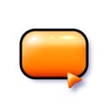 Abstract Chat Message icon. Social communication concept. Chat Message icon form design. Offer speech bubble. 3d speech bubble