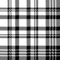 Abstract check pixel plaid seamless pattern black white