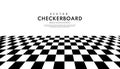 Abstract Checkerboard pattern on white background. Racing and speed or Success concept. Chess border template. Graphic vector flat Royalty Free Stock Photo