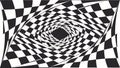 Abstract Checkerboard Spiral Optical Illusion, vector design Generative AI Royalty Free Stock Photo
