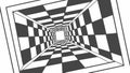 Abstract Checkerboard Tunnel, Optical Illusion and Geometric Perspective, vector design Generative AI Royalty Free Stock Photo