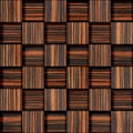 Abstract checkered pattern - seamless background - Ebony wood