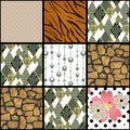 Abstract checkered plaid textile patchwork pattern background