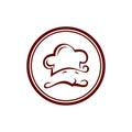 Abstract chef kitchener cooky vector concept logo icon