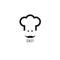 Abstract chef with mustache vector design
