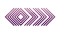 Abstract Chevron Diamond Pattern Purple Geometric Element, vector design Generative AI Royalty Free Stock Photo