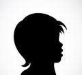 Abstract child black and white silhouette