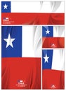 Abstract Chile Flag Background