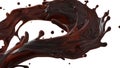 Abstract chocolatte splash on white background Royalty Free Stock Photo