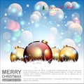 Abstract Christmas Background. Christmas Balls and Concept. Vector and Illustration, EPS 10. Royalty Free Stock Photo