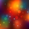 Abstract Christmas background. Colorful holiday bokeh. Bright and abstract blurred rainbow background