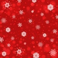 Abstract Christmas background with snowflakes and bokeh background. New year lights. Royalty Free Stock Photo