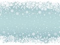 Abstract Christmas background with white snowflake borders