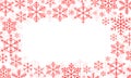 Abstract Christmas background. Winter frame with snowflakes over transparent background. Vector Royalty Free Stock Photo