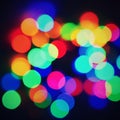 Abstract christmas background, xmas texture from color lights for Christmas tree Royalty Free Stock Photo