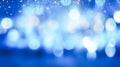 Abstract Christmas blue bokeh background. defocused lights Xmas modern design. For Christmas cards, posters,