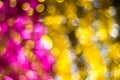 Abstract Christmas bokeh background. Unfocused tinsel close up shot.