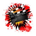 Abstract Christmas Clapperboard Cartoon Explosion