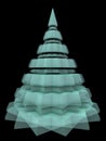 Abstract Christmas Crystal Diamond Tree