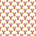 Abstract Christmas deer pattern wallpaper. Vector