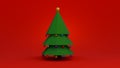 Abstract christmas on full color background 3d rendering with many object christmas tree gift box snow man metallic gold ball,