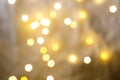 abstract Christmas Golden bokeh lights on grey background Royalty Free Stock Photo