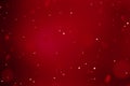 Abstract christmas gradient red background with bokeh flowing, festive holiday happy new year Royalty Free Stock Photo