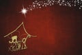 Abstract Christmas Nativity Scene greetings cards Royalty Free Stock Photo