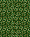 New Year abstract seamless pattern with snowflakes and green symbolic New Year branches with red berries