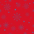 Abstract Christmas and New Year Seamless on red Background. snowflake pattern. Vector Illustration EPS 10 Royalty Free Stock Photo