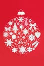 Abstract Christmas Peace Bauble Royalty Free Stock Photo