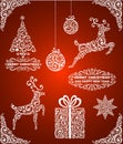 Abstract christmas symbols