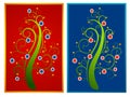 Abstract Christmas Tree Cards