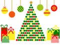 Abstract christmas tree with gifts