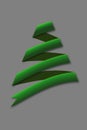 Abstract Christmas Tree on gray Background
