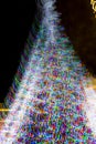 Abstract christmas tree lights with circular movement Royalty Free Stock Photo