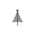 Abstract christmas tree line icon Royalty Free Stock Photo