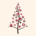 Abstract Christmas Tree Vector Illustration