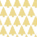 Abstract christmas trees vector seamless pattern. Geometric Christmas tree silhouettes gold on a white background. Christmas trees Royalty Free Stock Photo