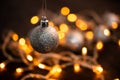 Abstract Christmas warm light celebration bokeh background with de focused lights,Cristmas ball Royalty Free Stock Photo