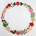 Abstract Christmas Wreath Royalty Free Stock Photo