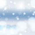 Abstract christmass winter background with snowflakes