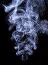 Abstract cigar smoke on black